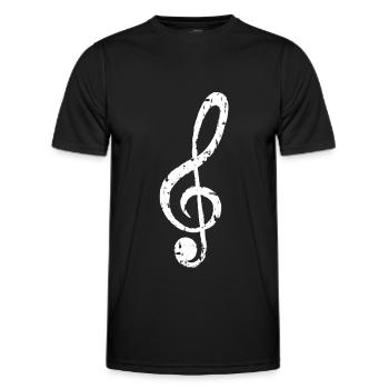 Clef - Men's Functional T-Shirt - black - Front - AI Model Male 178 dark (178cm)