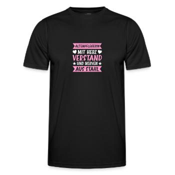 Altenpflegerin Pflegekraft Altenpflegerin - Männer Funktions-T-Shirt - Schwarz - Vorne - AI Model Male 178 dark (178cm)