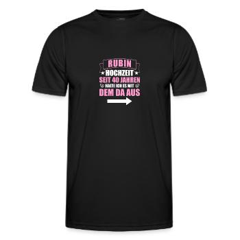 Mit dem da 40. Hochzeitstag Rubinhochzeit - Männer Funktions-T-Shirt - Schwarz - Vorne - AI Model Male 178 dark (178cm)