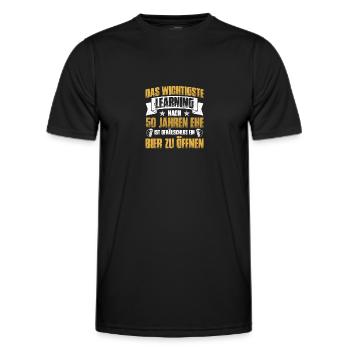 Learning 50. Hochzeitstag Goldene Hochzeit - Männer Funktions-T-Shirt - Schwarz - Vorne - AI Model Male 178 dark (178cm)
