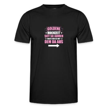 Mit dem da 50. Hochzeitstag Goldene Hochzeit - Männer Funktions-T-Shirt - Schwarz - Vorne - AI Model Male 178 dark (178cm)
