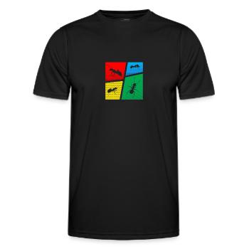 Ant keepers Ant breeders Ants - Men's Functional T-Shirt - black - Front - AI Model Male 178 dark (178cm)