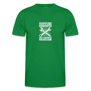 Noch schlimmer Hausmeister Hauswart Handwerker - Männer Funktions-T-Shirt - Kelly Green - Vorne - AI Model Male 178 dark (178cm)