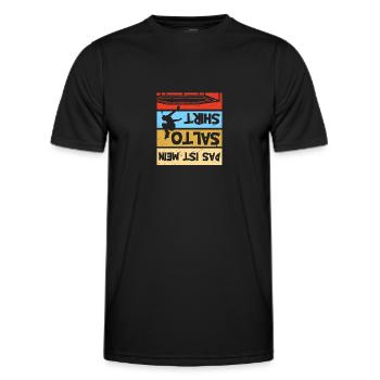 Salto Trampolinspringer Trampolin - Männer Funktions-T-Shirt - Schwarz - Vorne - AI Model Male 178 dark (178cm)