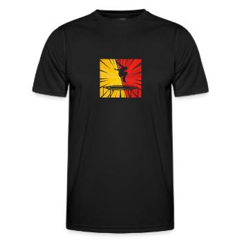 Trampoline trampoline jumper - Men's Functional T-Shirt - black - Front - AI Model Male 178 dark (178cm)