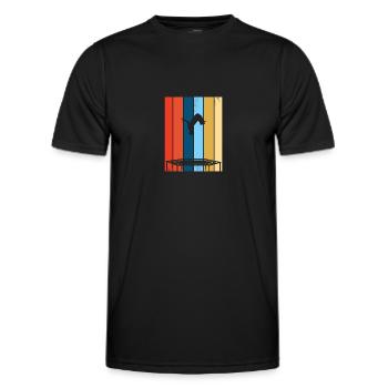 Trampoline jumper trampoline - Men's Functional T-Shirt - black - Front - AI Model Male 178 dark (178cm)