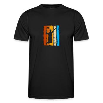 badminton badminton badminton player - Men's Functional T-Shirt - black - Front - AI Model Male 178 dark (178cm)