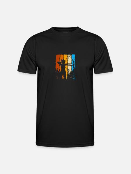 Bow and arrow Archery Archer - Men's Functional T-Shirt - black