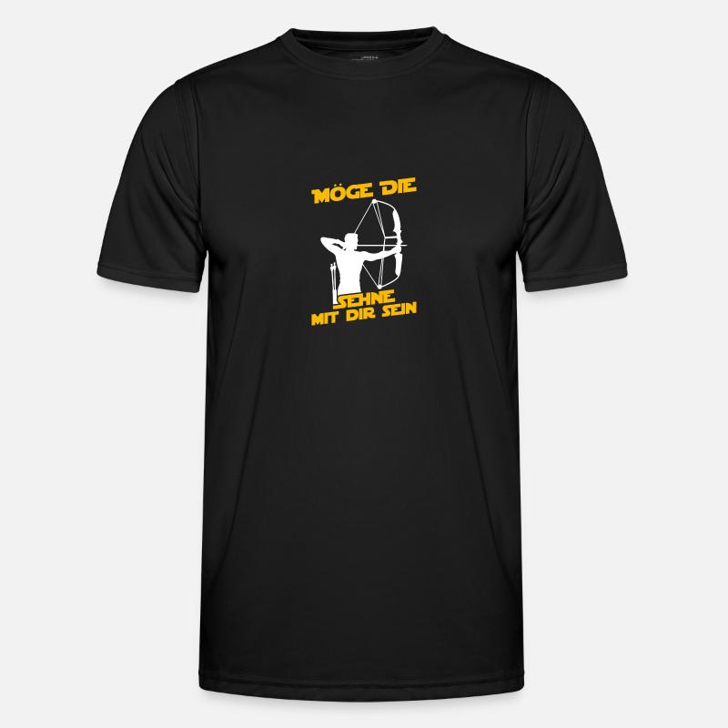Möge die Sehne Bogen Bogenschießen Bogenschütze Männer Funktions-T-Shirt