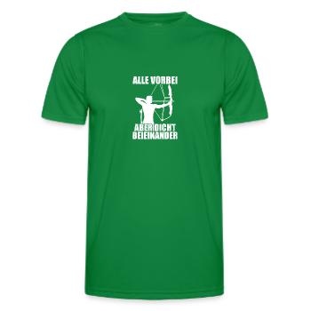 Alle vorbei Pfeil Bogen Bogenschießen Bogenschütze - Männer Funktions-T-Shirt - Kelly Green - Vorne - AI Model Male 178 dark (178cm)