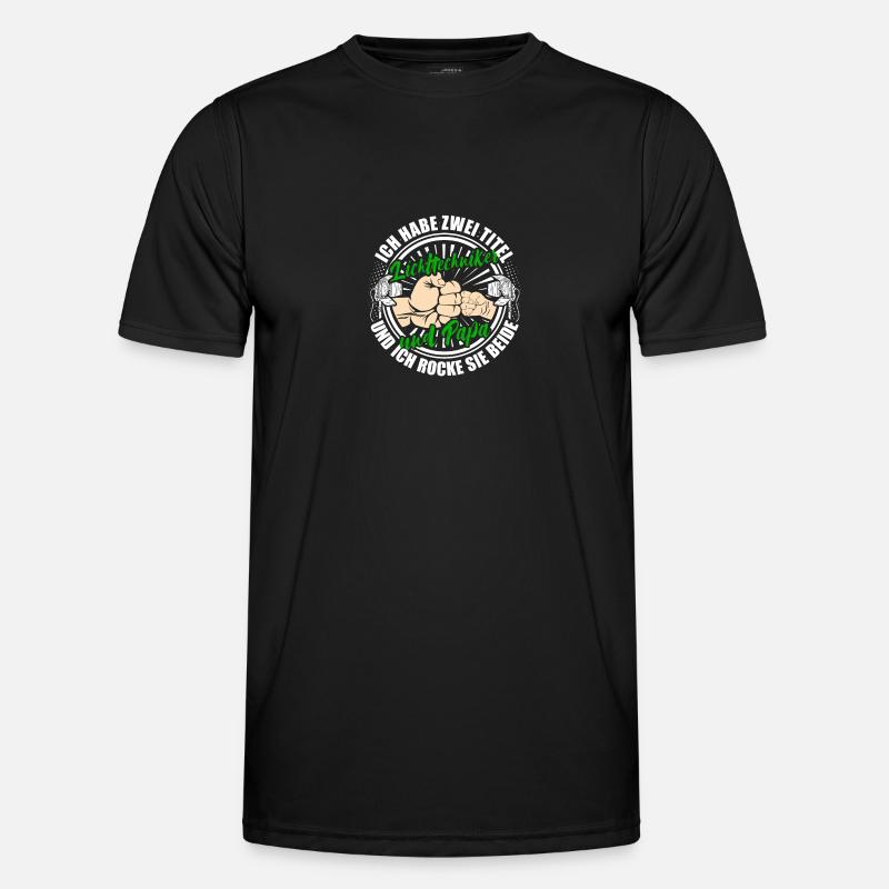 Papa und Lichttechniker Light-Crew Lichttechnik - Männer Funktions-T-Shirt - Schwarz
