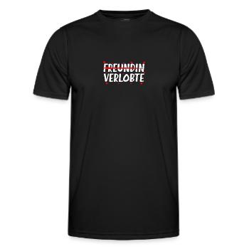 Verlobte Heiratsantrag Hochzeitsantrag - Männer Funktions-T-Shirt - Schwarz - Vorne - AI Model Male 178 dark (178cm)