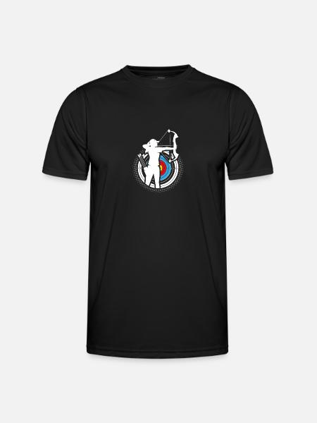 Bow and arrow Archery Archer - Men's Functional T-Shirt - black