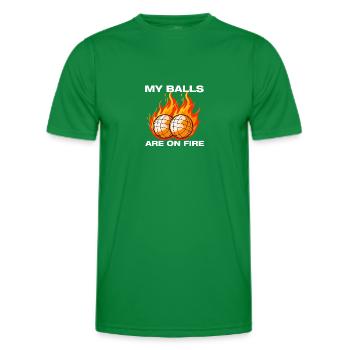 Mes boules sont en feu Joueur de pétanque Boule Boule - T-shirt sport Homme - vert - Devant - AI Model Male 178 dark (178cm)