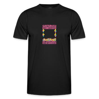 11th Birthday Guestbook Birthday Gift - Men's Functional T-Shirt - black - Front - AI Model Male 178 dark (178cm)