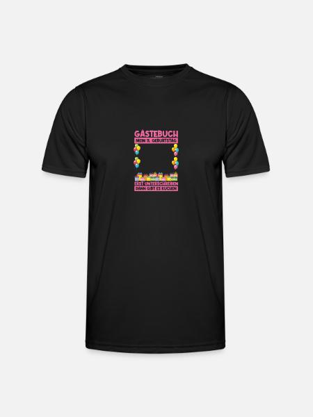 11th Birthday Guestbook Birthday Gift - Men's Functional T-Shirt - black
