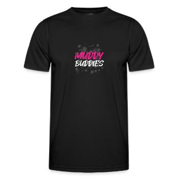 Muddy buddies Schlammlauf Mud Run Muddy Race - Men's Functional T-Shirt - black - Front - AI Model Male 178 dark (178cm)