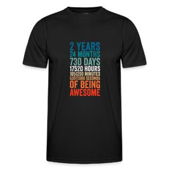 2nd anniversary gift, kids birthday gift, wedding - Männer Funktions-T-Shirt - Schwarz - Vorne - AI Model Male 178 dark (178cm)