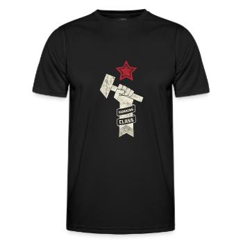 Working class Spoutnik Gagarine Russie Astronaute - T-shirt sport Homme - noir - Devant - AI Model Male 178 dark (178cm)