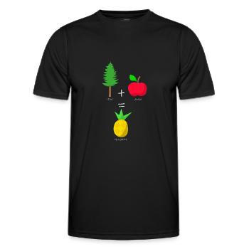 KIEFER+APFEL=ANANAS - Männer Funktions-T-Shirt - Schwarz - Vorne - AI Model Male 178 dark (178cm)