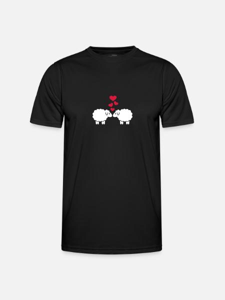 Schaf - Männer Funktions-T-Shirt - Schwarz