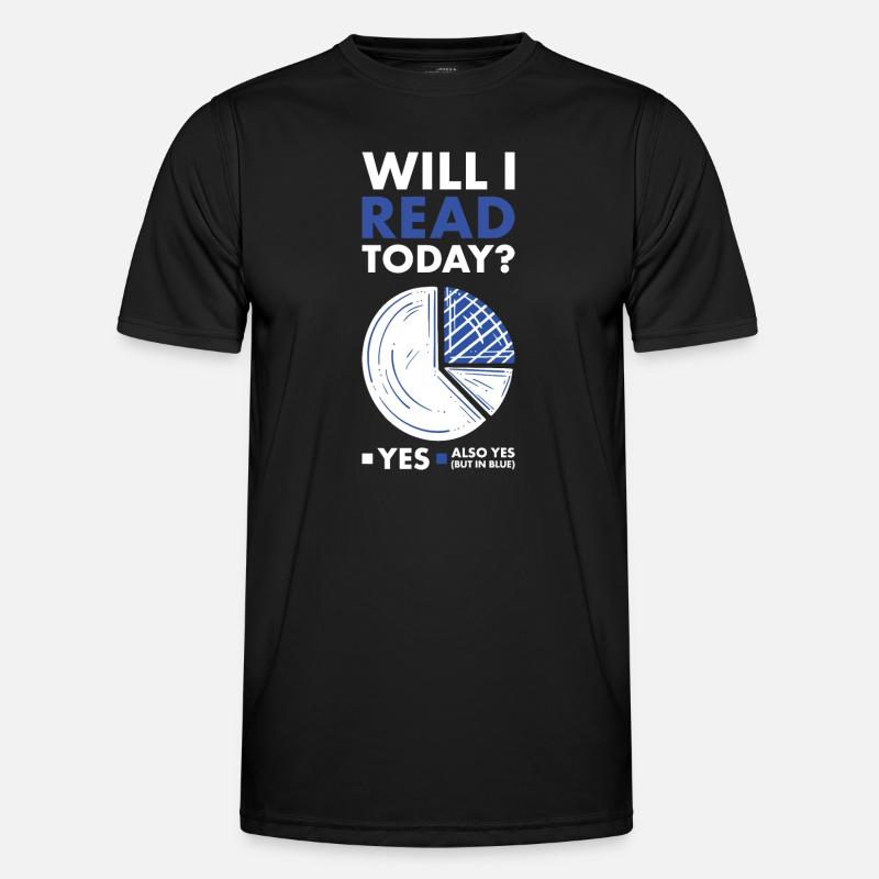 Reader Will I Read Today - Männer Funktions-T-Shirt - Schwarz
