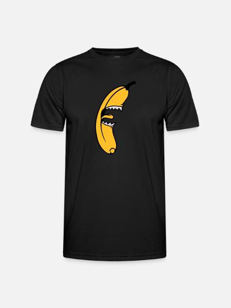Evil Monster Banana - Männer Funktions-T-Shirt - Schwarz