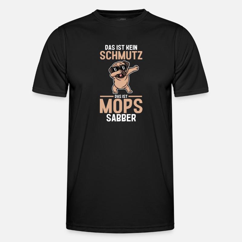 Hund Mops Männer Funktions-T-Shirt