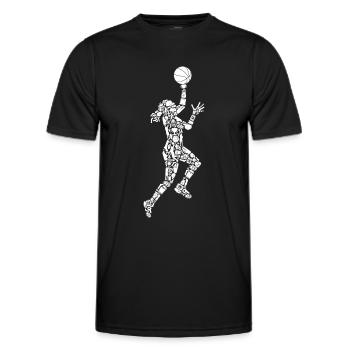 Basketball Player Symbols Girls Basketball - Men's Functional T-Shirt - black - Front - AI Model Male 178 dark (178cm)