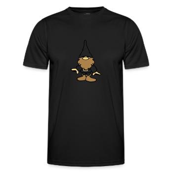 Zwerg witzig - Männer Funktions-T-Shirt - Schwarz - Vorne - AI Model Male 178 dark (178cm)