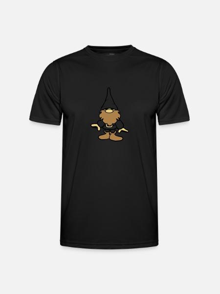 funny dwarf - Men's Functional T-Shirt - black