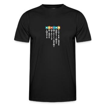 Pièce de puzzle du Mois de la sensibilisation à l’autisme - T-shirt sport Homme - noir - Devant - AI Model Male 178 dark (178cm)