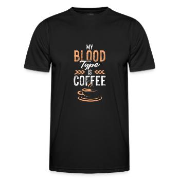 café café - T-shirt sport Homme - noir - Devant - AI Model Male 178 dark (178cm)