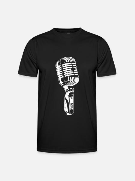 Microphone Icon Musician - Men's Functional T-Shirt - black