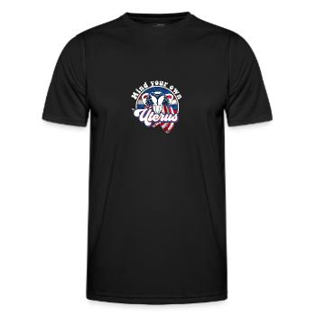Mind your own uterus - Männer Funktions-T-Shirt - Schwarz - Vorne - AI Model Male 178 dark (178cm)