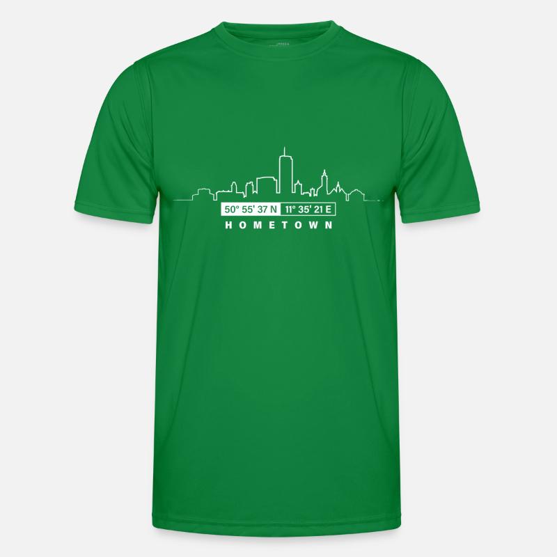 Jena Hometown GPS Coordinates Men's Functional T-Shirt