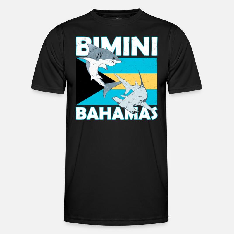 Drapeau des Bahamas Bimini T-shirt sport Homme