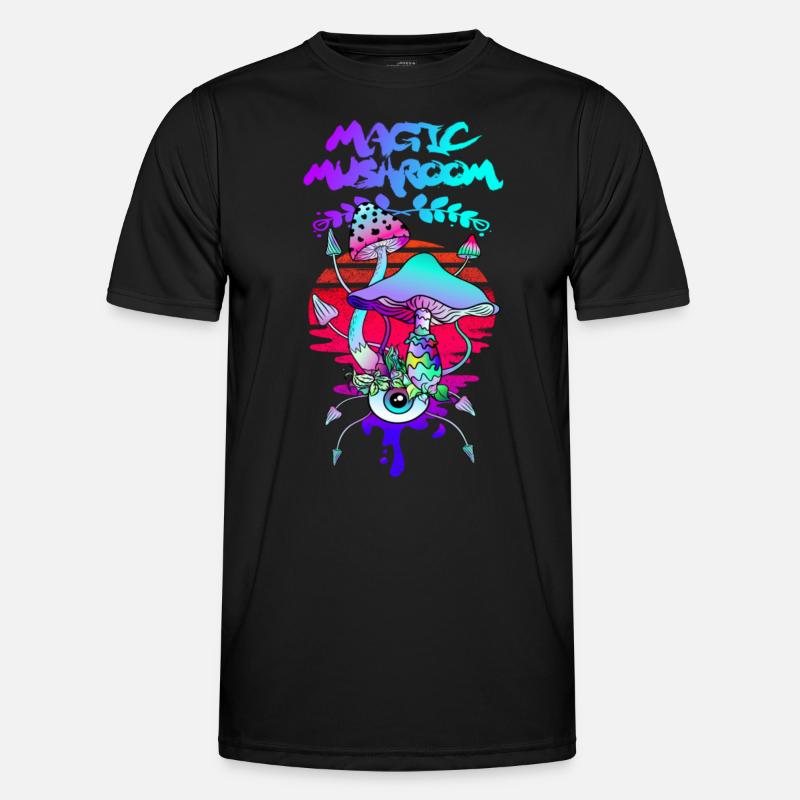 Magic Mushrooms Psychedelic Sunset Men's Functional T-Shirt