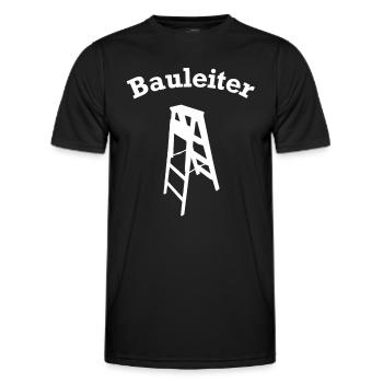 Chef de chantier Escabeau Chantier de construction Chef de chantier - T-shirt sport Homme - noir - Devant - AI Model Male 178 dark (178cm)