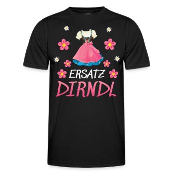 Dirndl Ersatz - Männer Funktions-T-Shirt - Schwarz - Vorne - AI Model Male 178 dark (178cm)