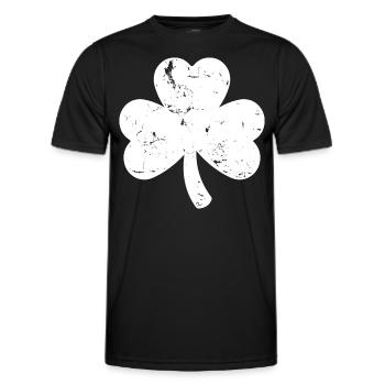 St. Patrick’s Day Gift Shamrock Men, Women, Kids - Men's Functional T-Shirt - black - Front - AI Model Male 178 dark (178cm)