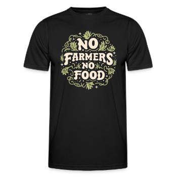 Pas d’agriculteurs pas de nourriture - T-shirt sport Homme - noir - Devant - AI Model Male 178 dark (178cm)