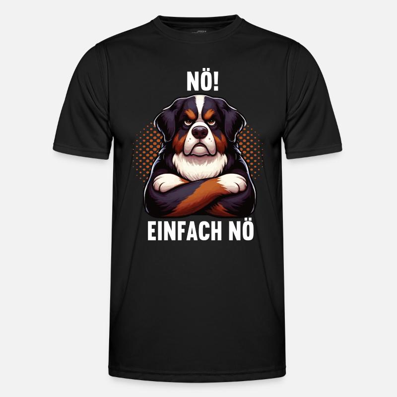 Nö Einfach Nö Australian Shepherd Aussie - Männer Funktions-T-Shirt - Schwarz