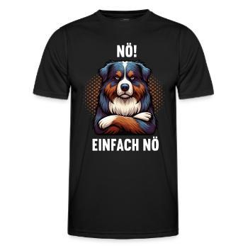 Nö Einfach Nö Australian Shepherd Aussie - Männer Funktions-T-Shirt - Schwarz - Vorne - AI Model Male 178 dark (178cm)