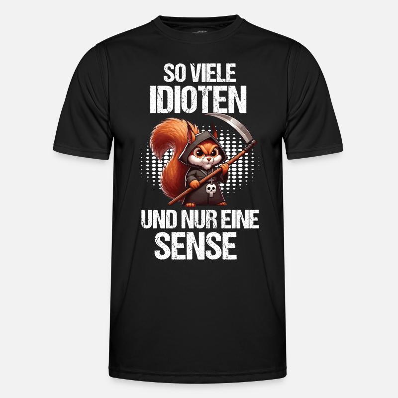 So Viele Idioten Eichhörnchen Eichhorn Nager - Männer Funktions-T-Shirt - Schwarz