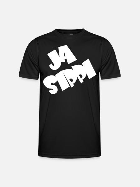 Ja Sippi - Männer Funktions-T-Shirt - Schwarz