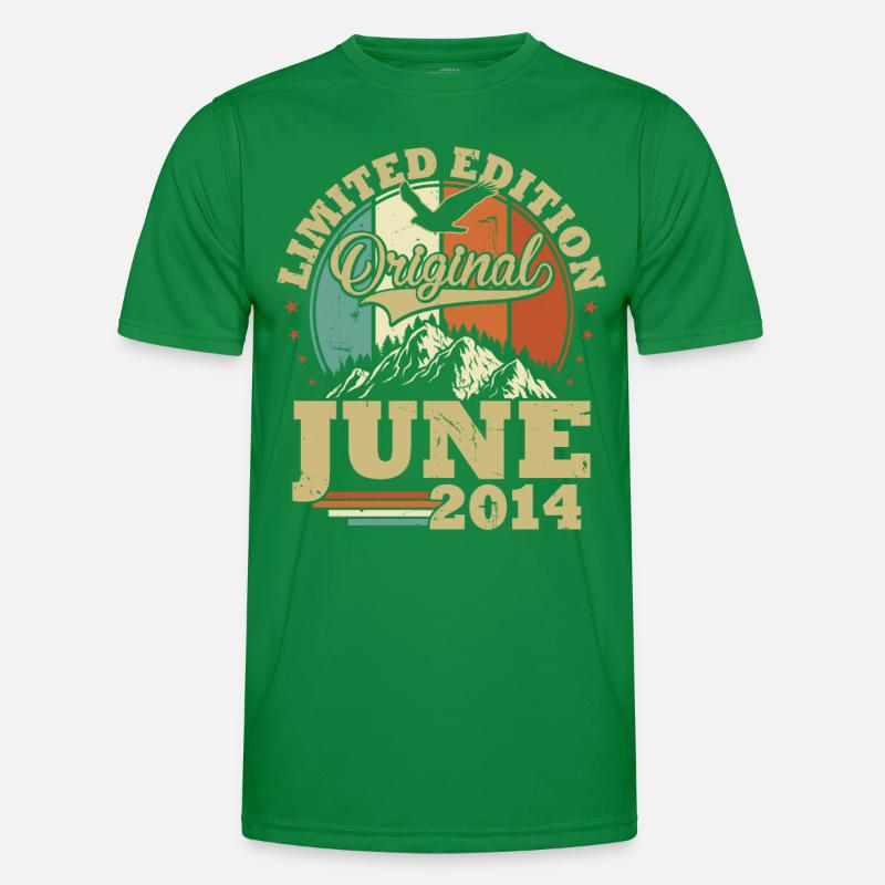 Original Juni 2014 Vintage Geburtstagsgeschenk Männer Funktions-T-Shirt