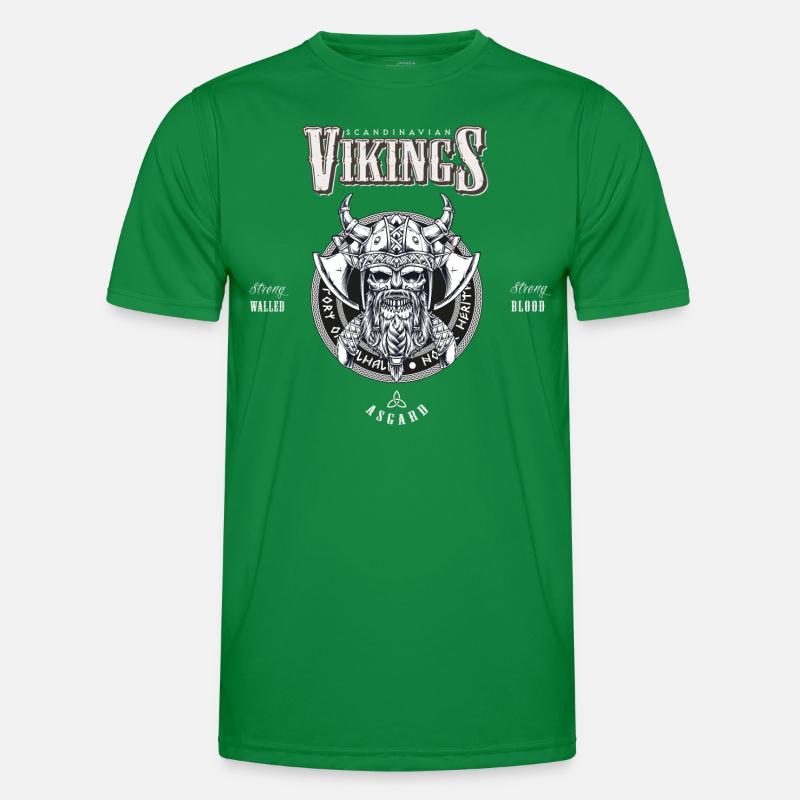 Les guerriers vikings | Conception de crâne viking T-shirt sport Homme