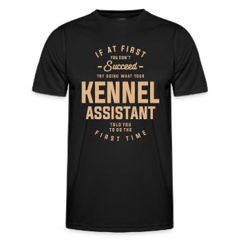 Kennel Assistant Funny Job Title Profession - Men's Functional T-Shirt - black - Front - AI Model Male 178 dark (178cm)