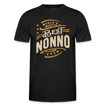 World's Best Nonno Ever Funny Grandpa - Men's Functional T-Shirt - black - Front - AI Model Male 178 dark (178cm)